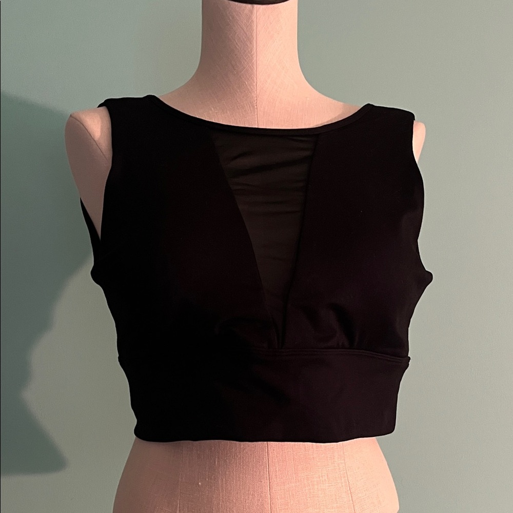 Senita Athletics Black Mesh-Front Crop Top
XXL
